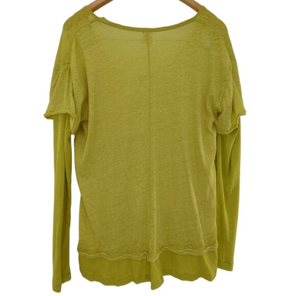 Free People We the Free Long Sleeve Lagenlook Distressed Slub Knit Long Sleeve S - Picture 4 of 7